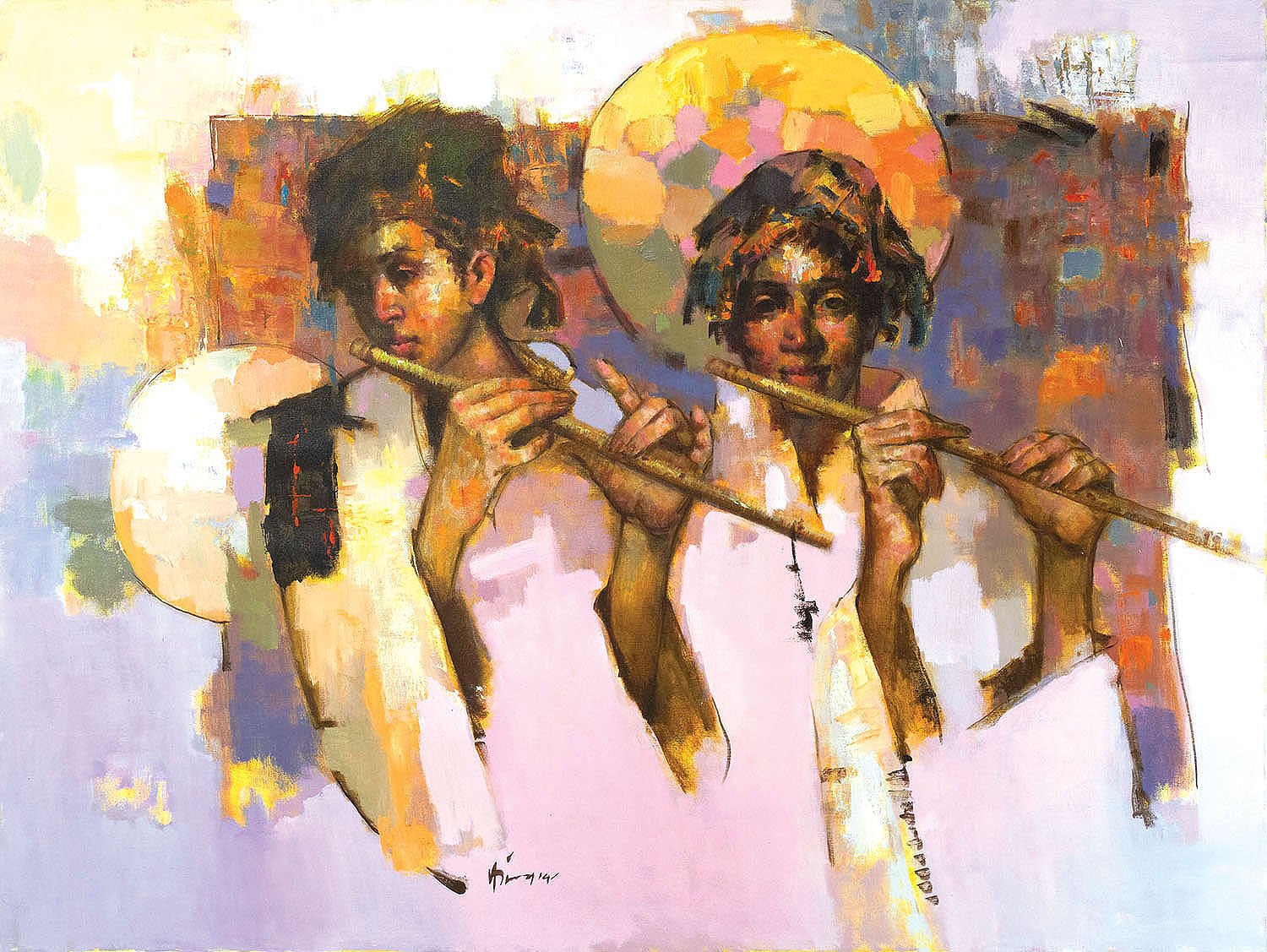 The tune|Ajay Deshpande- Oil on Canvas, 2014, 36 x 48 inches