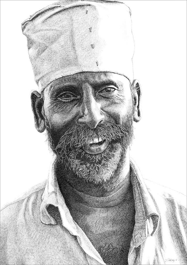 Acquaintance 31|Antony Raj- Pen and Ink on Board, 2016, 35 x 28 inches