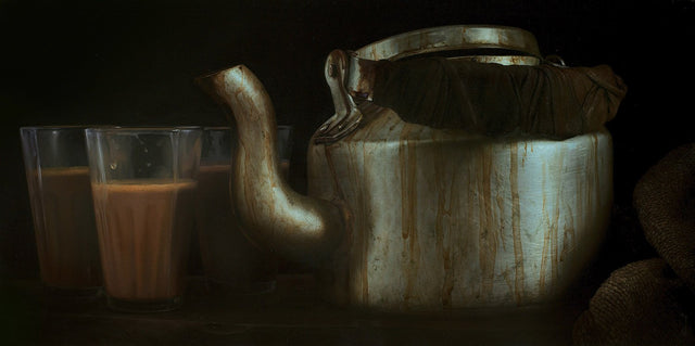 Still Life 13|B. Venkatesan- Oil on Canvas, 2018, 24 x 48 inches