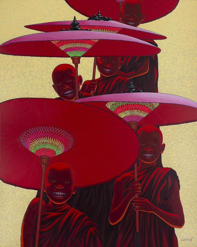 Under Sunshine 1|Min Wae Aung- Acrylic on Canvas, 2019, 60 x 48 inches
