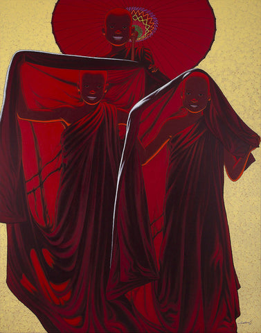 Under Sunshine 2|Min Wae Aung- Acrylic on Canvas, 2019, 60 x 48 inches