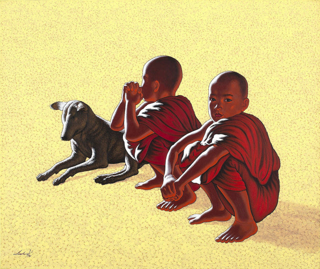 Under Sunshine 5|Min Wae Aung- Acrylic on Canvas, 2019, 30 x 36 inches
