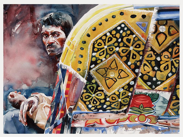 Rickshaw Series 46|R. Rajkumar Sthabathy- Water Color on Paper, 2013, 22 x 30 inches