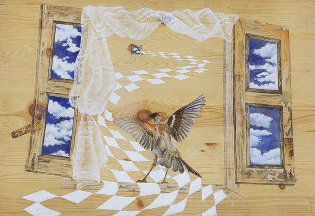 Untitled 10|Sweta Chandra- Acrylic on Vinyl Board, 24 x 36 inches