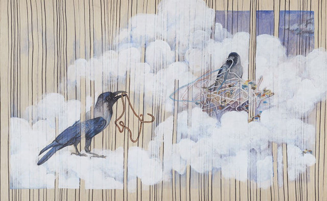 Untitled 11|Sweta Chandra- Acrylic on Vinyl Board, 24 x 36 inches