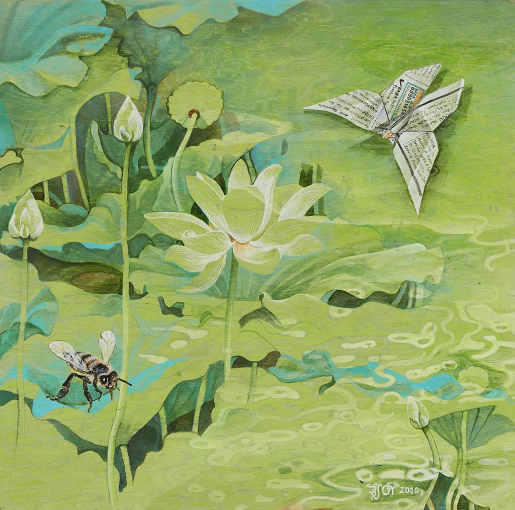 Untitled 16|Sweta Chandra- Acrylic on Canvas, 12 x 12 inches