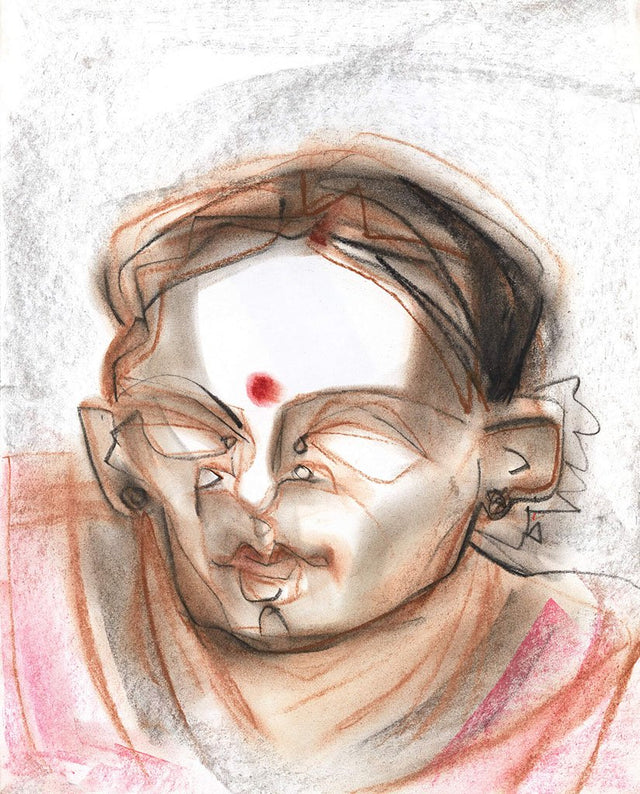 Neighbourhood 25|S. Mark Rathinaraj- Charcoal on Board, , 12.5 x 10 inches