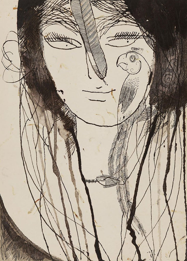 Beside of my Dream 101|A. Vasudevan- Pen and ink on board, 2013, 14 x 10.5 inches