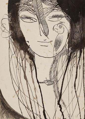 Beside of my Dream 101|A. Vasudevan- Pen and ink on board, 2013, 14 x 10.5 inches