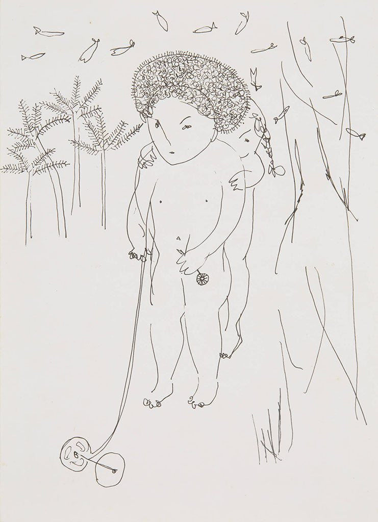 Beside of my Dream 104|A. Vasudevan- Pen and ink on board, 2013, 8.5 x 6 inches