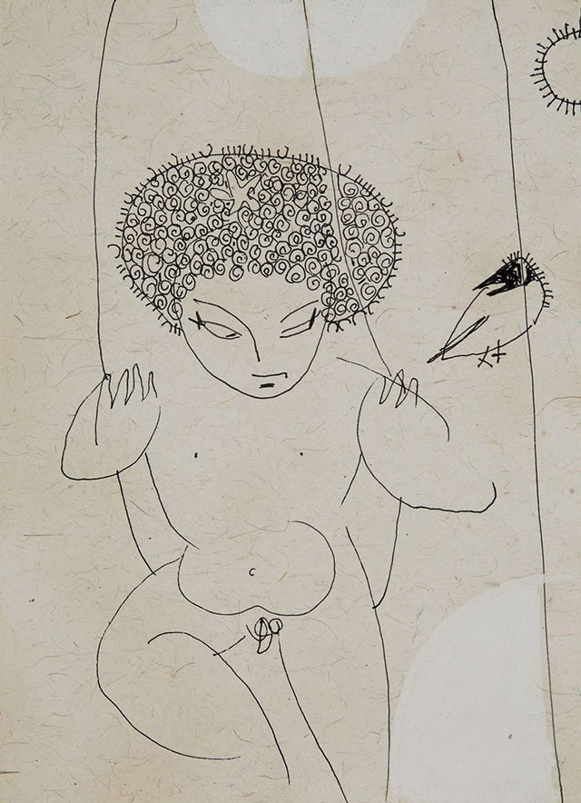 Beside of my Dream 107|A. Vasudevan- Pen and ink on board, 2013, 7 x 5 inches