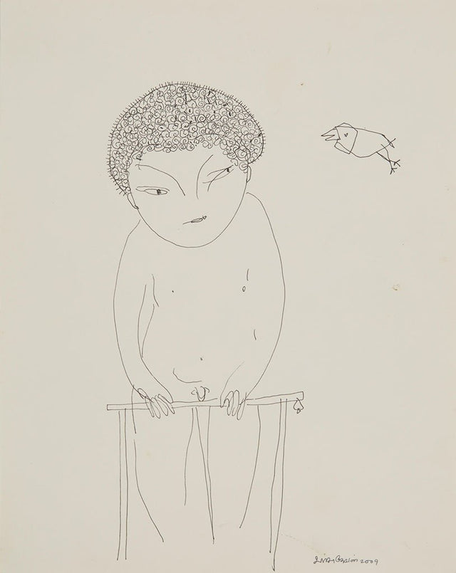 Beside of my Dream 125|A. Vasudevan- Pen and ink on board, 2013, 9 x 7 inches
