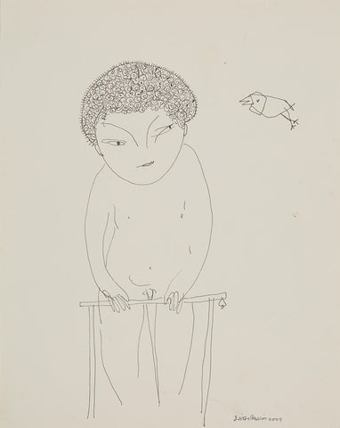 Beside of my Dream 125|A. Vasudevan- Pen and ink on board, 2013, 9 x 7 inches