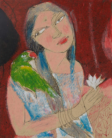 Beside of my Dream 142|A. Vasudevan- Pen and Ink on Board, 2013, 7 x 5 inches