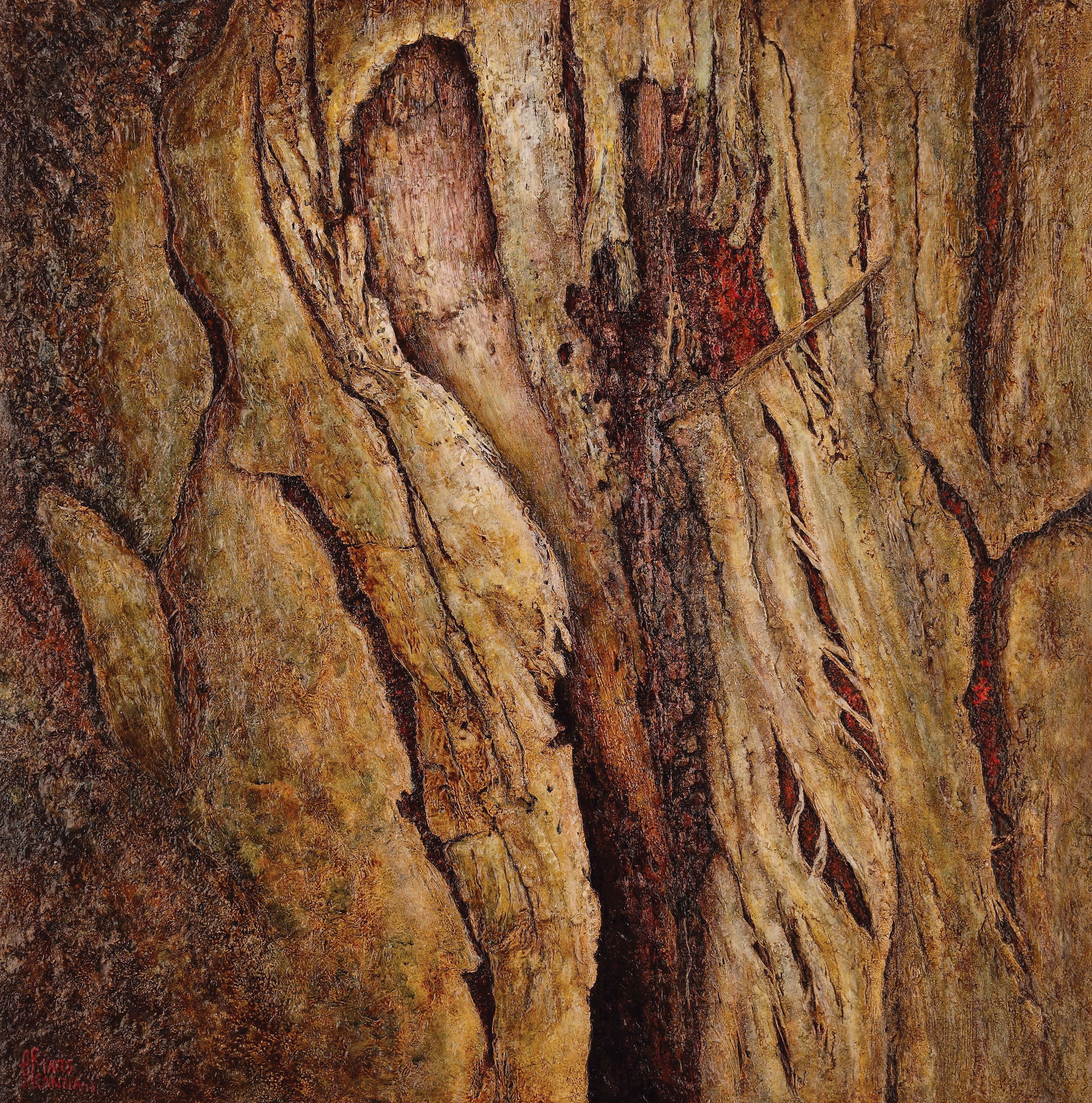 Tree Diary 1|A.P. Marskanna- Mixed Media on Canvas, 2013, 36 x 36 inches