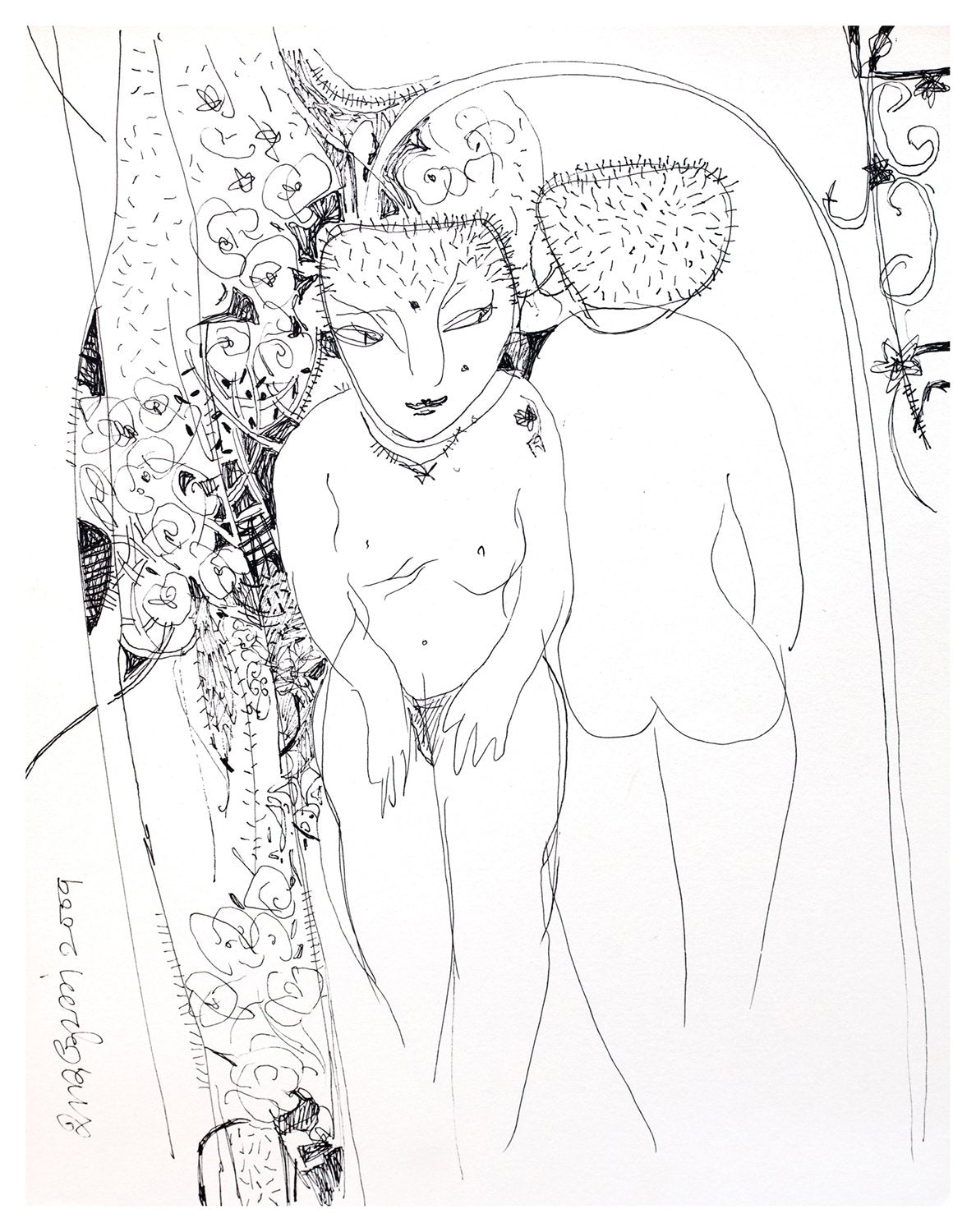 Beside of my Dream 15|A. Vasudevan- Pen and Ink on Board, 2013, 9 x 7.5 inches