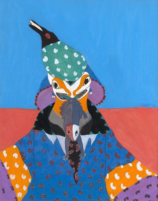 The Clown|Shantala Palat- Watercolor Acrylic Gouache, 2017, 20 x 17 inches