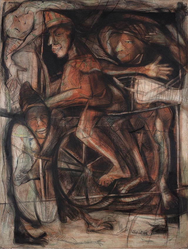Untitled 49|Tapati Sarkar- Acrylic on Canvas, 2004, 48 x 36 inches