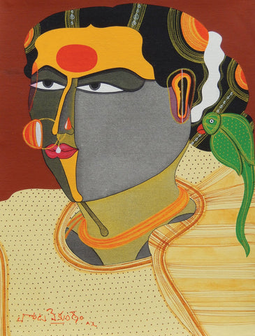 Untitled 2|T. Vaikuntam- Acrylic on Canvas, 2015, 16 x 12 inches