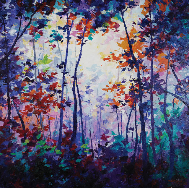 Prismatic Foliage|Remya Kumar- Acrylic on Canvas, 2014, 36 x 36  inches