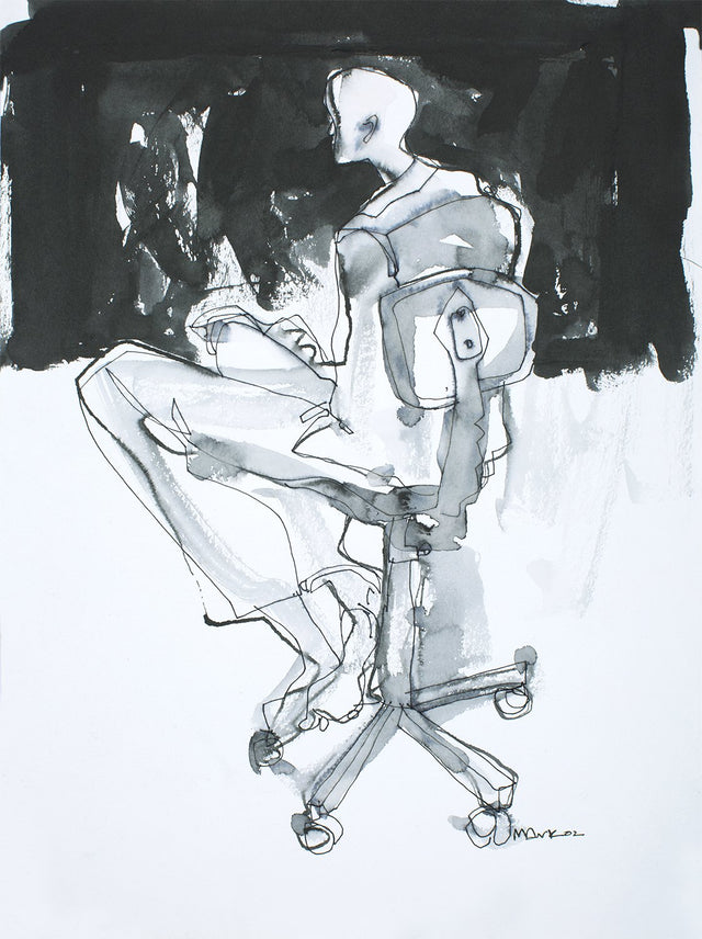 Rest IV|S. Mark Rathinaraj- Pen and Ink on Paper, , 13 x 10 inches