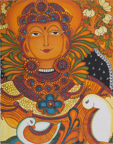 Parvati Mukham|Pooja Kashyap- Acrylic on Canvas, 2018, 28.5 x 23 inches