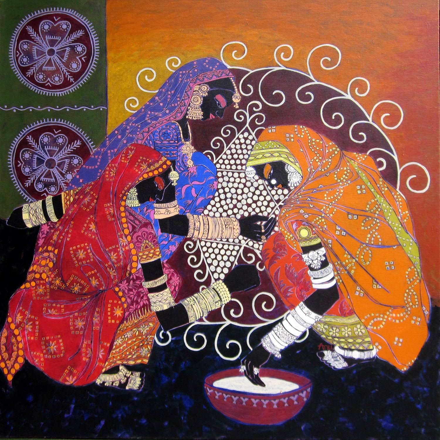 Serene Harmony 6|Anuradha Thakur- Acrylic on Canvas, 2012, 48 x 48 inches