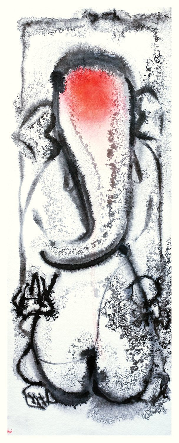 Ganesha 13|N.S. Manohar- Water colour on Board, 2013, 21.5 x 8 inches