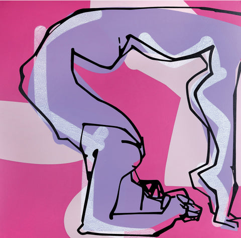 Yoga 47|S. Mark Rathinaraj- Acrylic on Canvas, 2012, 48 x 48 inches