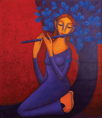 Lyrical Symphony|Prakash B. Deshmukh- Acrylic on Canvas, 2013, 42 x 36 inches