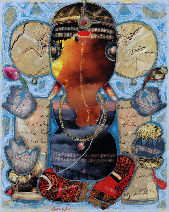 Ganesha Subra|G. Subramanian- Mixed Media on Canvas, 2013, 21 x 17 inches