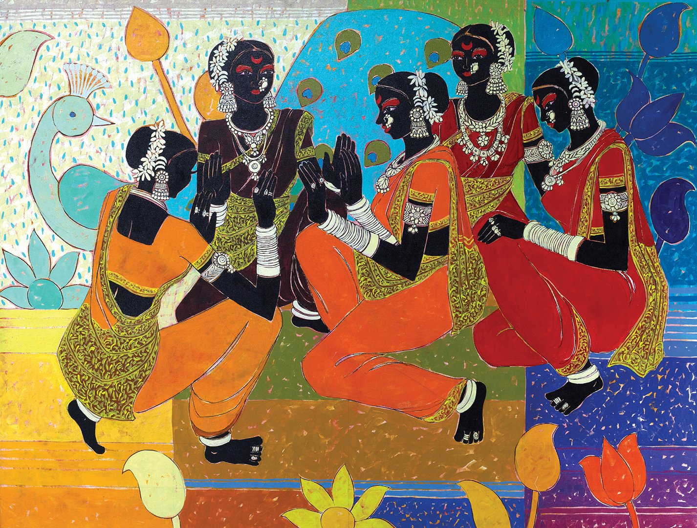 Transcending Rhythm 26|Anuradha Thakur- Acrylic on Canvas, 2012, 36 x 48 inches