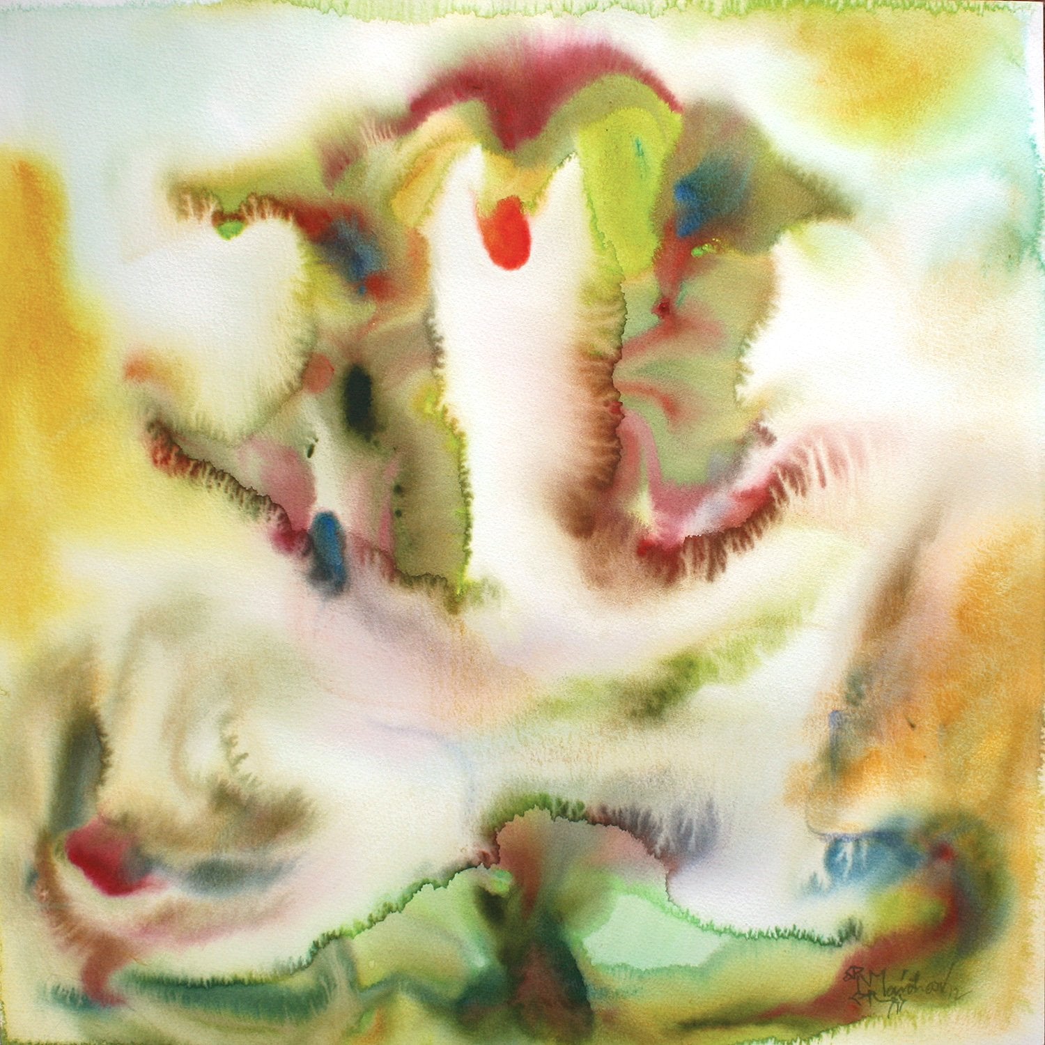 Ganesha 17|N.S. Manohar- Water colour on Board, 2012, 21.5 x 21.5 inches