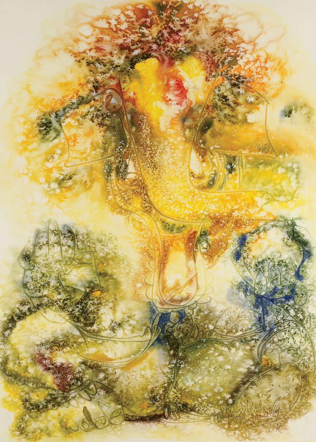 Ganesha 24|N.S. Manohar- Water colour on Board, 2014, 29 x 21 inches