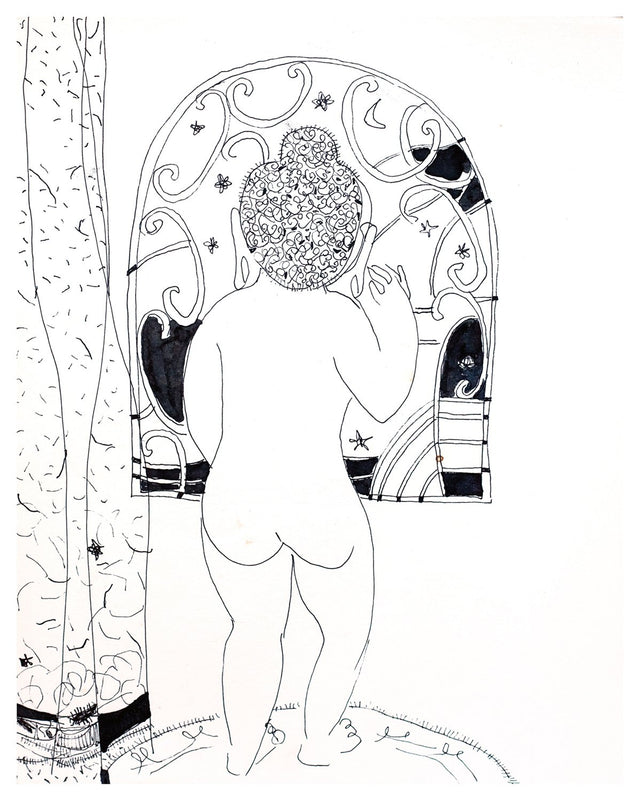 Beside of my Dream 29|A. Vasudevan- Pen and ink on board, 2013, 9 x 7.5 inches