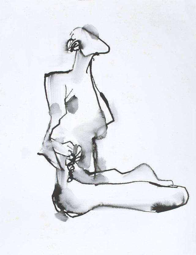 Yoga 58|S. Mark Rathinaraj- Pen and Ink on Paper, , 11.5 x 8 inches