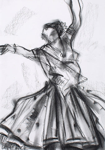 Performer 139|S. Mark Rathinaraj- Charcoal on Board, , 11 x 8 inches