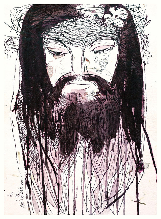 Beside of my Dream 43|A. Vasudevan- Pen and ink on board, 2011,  14.5 x 10.5 inches