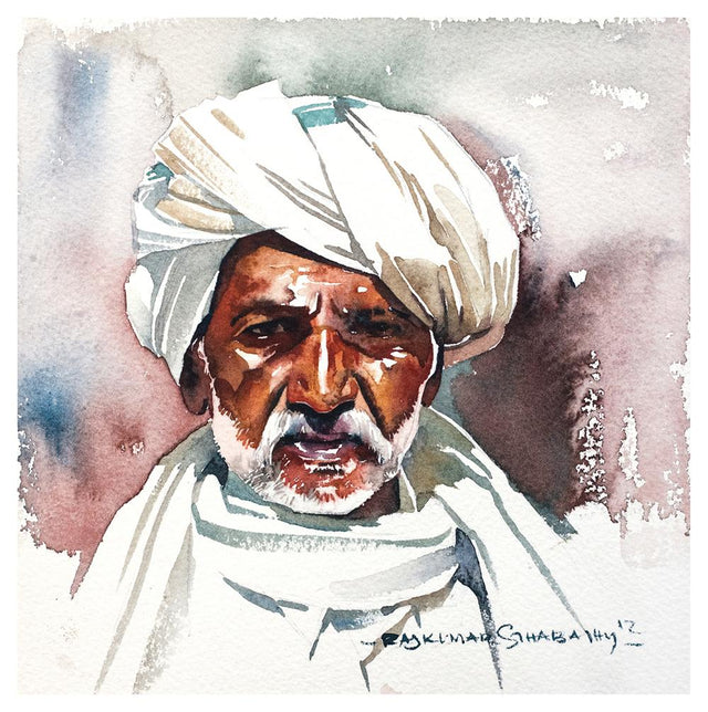 Portrait Series 51|R. Rajkumar Sthabathy- Water Color on Paper, 2012, 7 x 7 inches