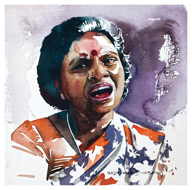 Portrait Series 60|R. Rajkumar Sthabathy- Water Color on Paper, 2012, 7 x 7 inches