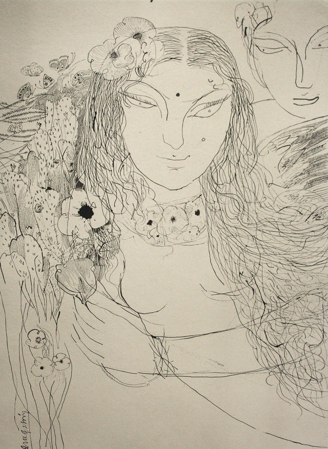 Beside of my dream 85|A. Vasudevan- Pen and Ink on Board, 2013, 30 x 22 inches