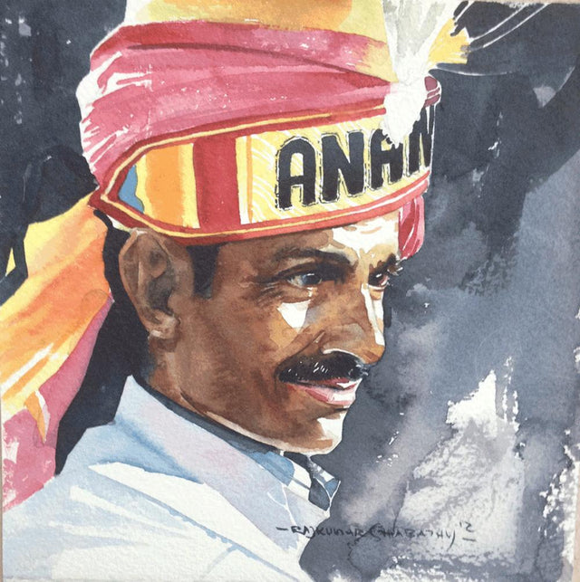 Portrait Series 133|R. Rajkumar Sthabathy- Water Color on Paper, 2012, 7 x 7 inches
