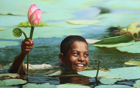 Bliss 9|B. Venkatesan- Oil on Canvas, 2014, 30 x 48 inches