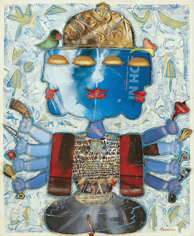 Brahma|G. Subramanian- Mixed Media on Canvas, 2015, 22 x 17.5 inches