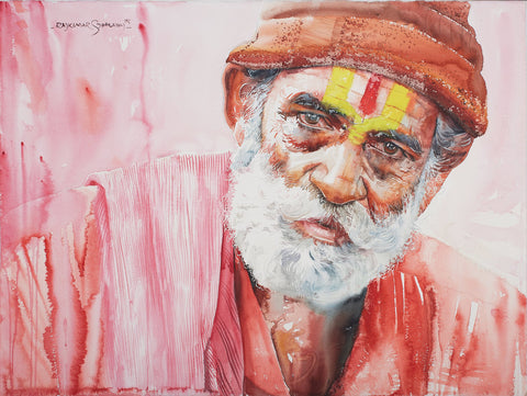 Kumbhmela Series 24|R. Rajkumar Sthabathy- Water Color on Paper, 2013, 22 x 30 inches