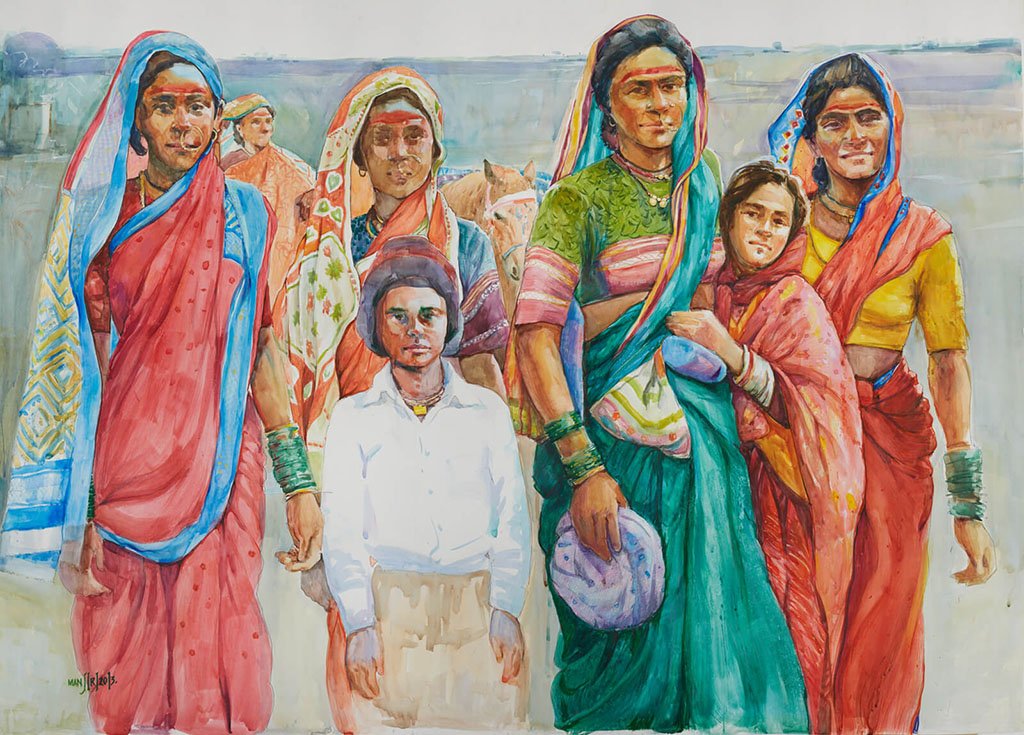 Group|Manjiri More- Water color on Paper, 2013, 42 x 58 inches
