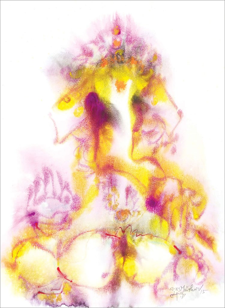 Ganesha 30|N.S. Manohar- Water color on board, 2015, 30 x 22 inches