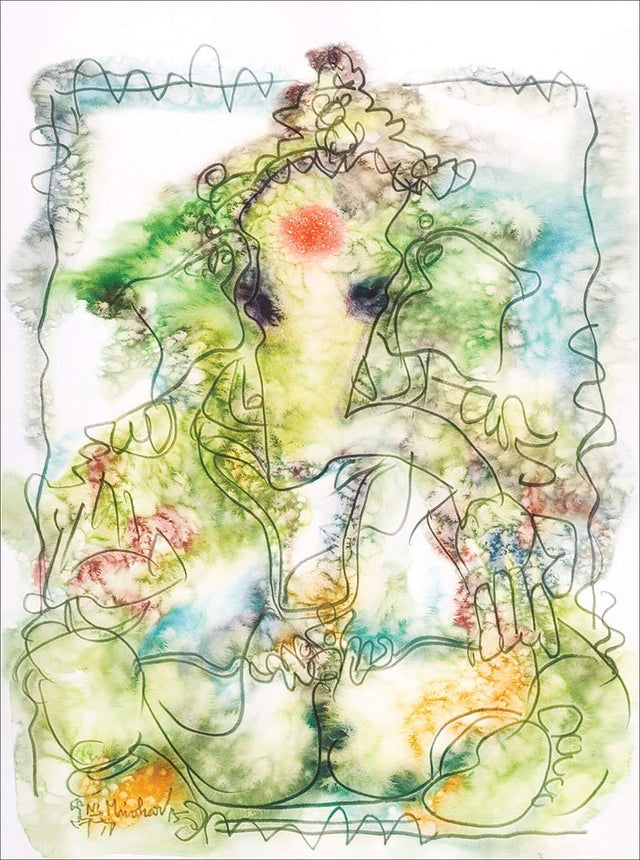 Ganesha 34|N.S. Manohar- Water color on board, 2015, 30 x 22 inches