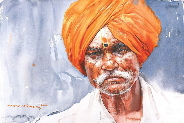 Portrait Series 112|R. Rajkumar Sthabathy- Water Color on Paper, 2016, 15 x 22 inches