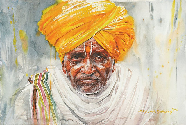 Portrait Series 113|R. Rajkumar Sthabathy- Water Color on Paper, 2016, 15 x 22 inches